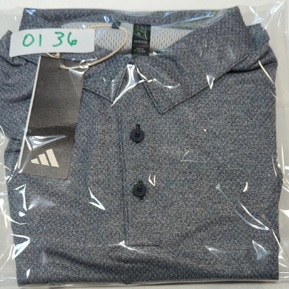 Adidas Men's Heathered Gray Polo Shirt